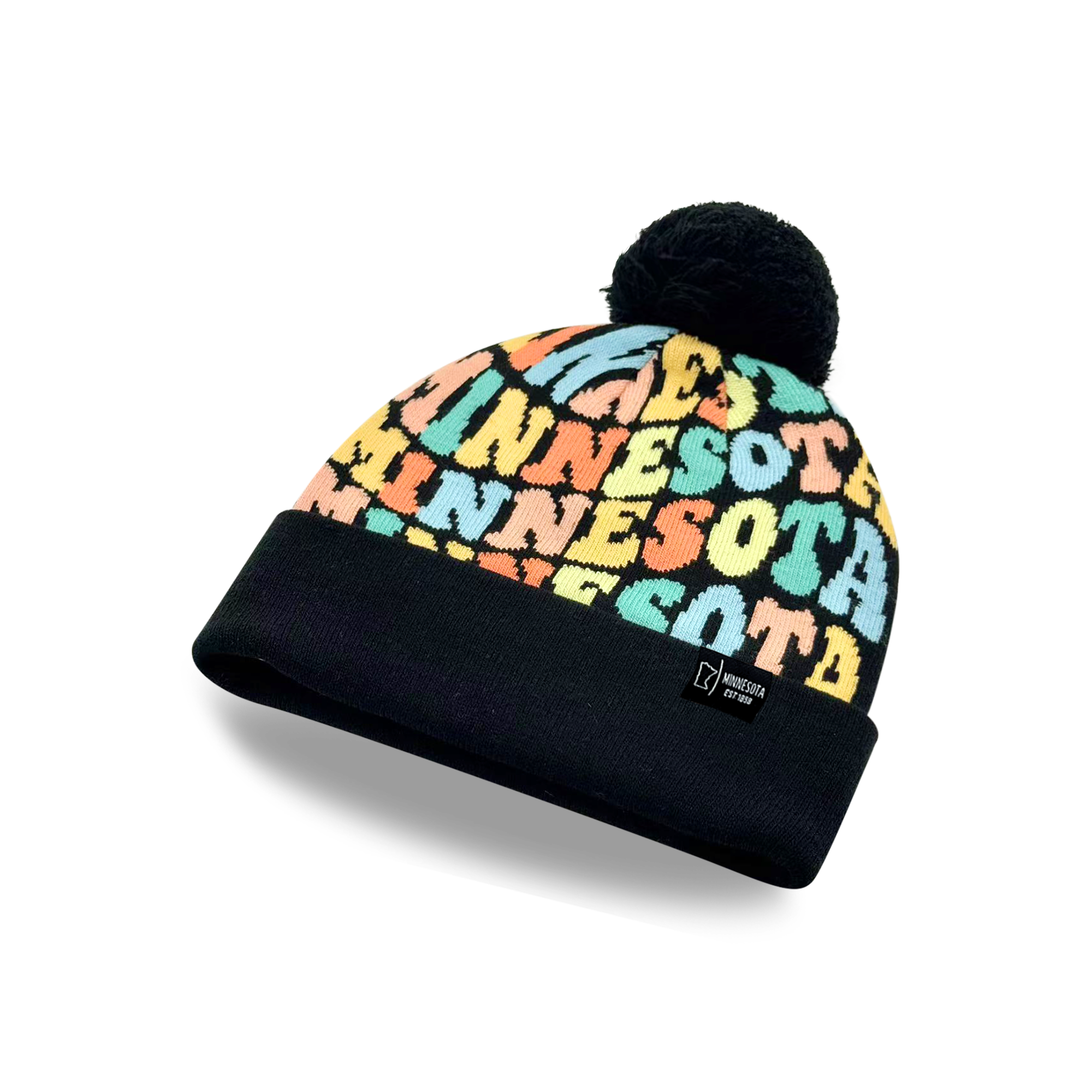 Northern Icons Creations INC - Wholesale Beanie - Women's - MINNESOTA Colorful Pom Pom Beanie - Warm Knitted Winter Hat1