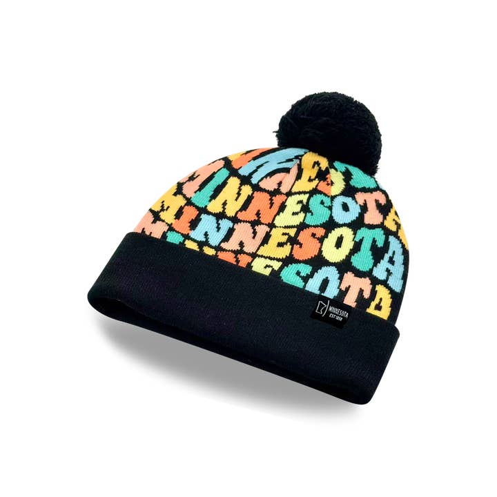 Northern Icons Creations INC - Wholesale Beanie - Women's - MINNESOTA Colorful Pom Pom Beanie - Warm Knitted Winter Hat1