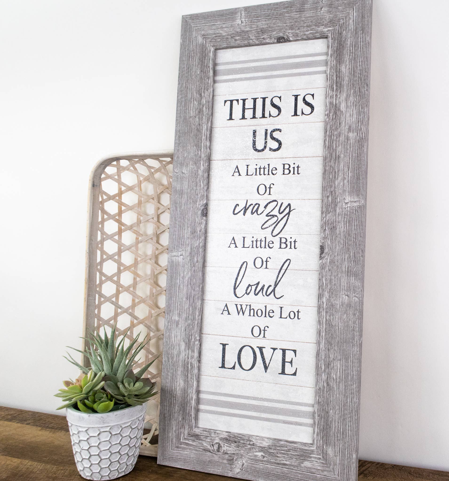 Summer Snow Art - Wholesale Sign - This Is Us Loud Crazy Love Family Home Decor Framed Art2