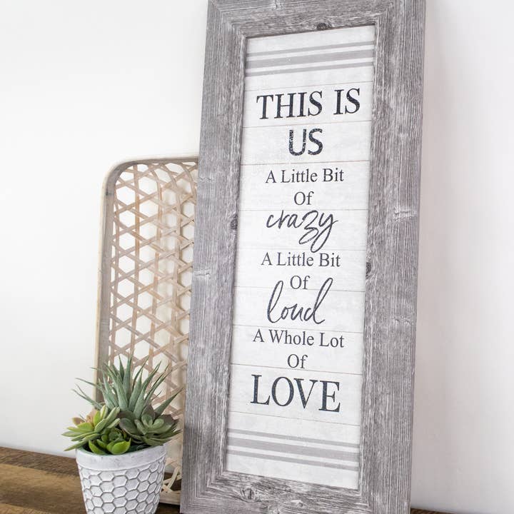 Summer Snow Art - Wholesale Sign - This Is Us Loud Crazy Love Family Home Decor Framed Art2