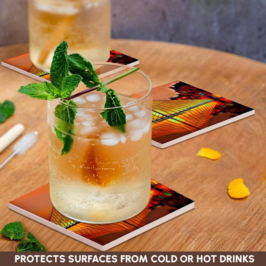 3dRose - Wholesale Coasters - 3dRose, The Louvre Image Of Light Infused Painting, Coaster2