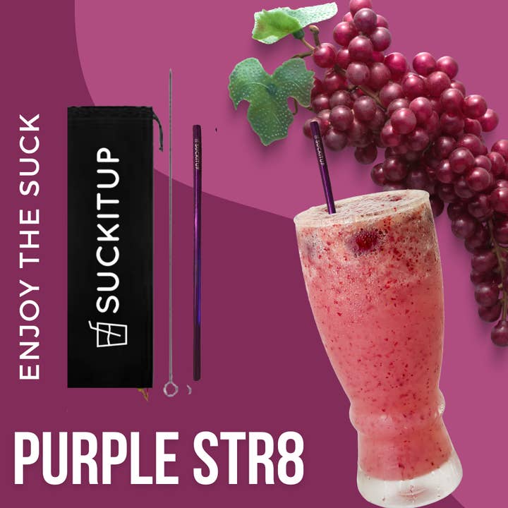 Suck It Up Straws - Wholesale Drinking straw - Single Straw and Brush set- Choose your Colour10