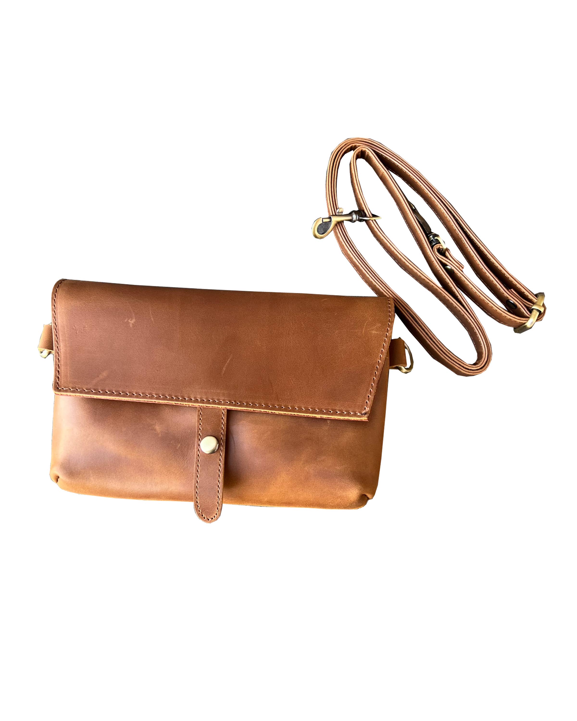 Roma Leathers, Inc. - Wholesale Crossbody Bag - Women's - W022L crazy horse genuine leather crossbody6