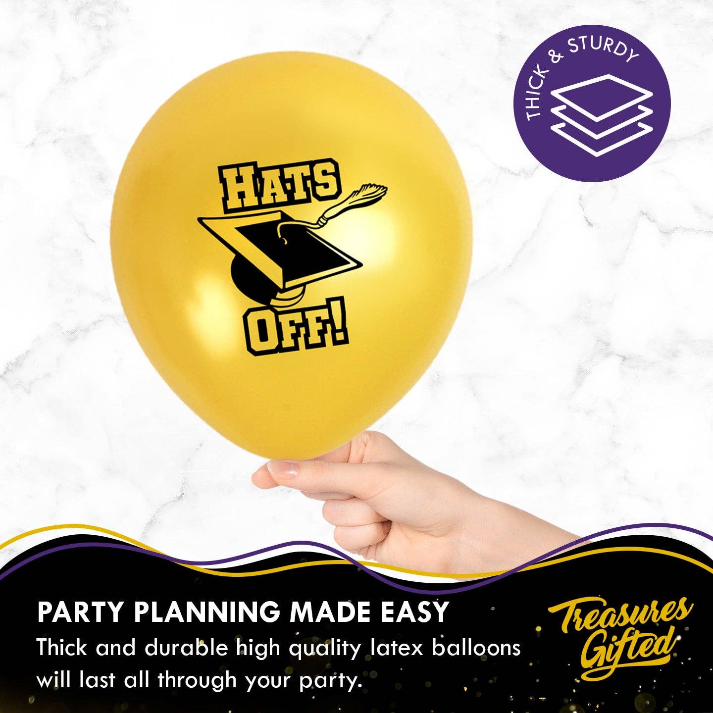 Treasures Gifted - Wholesale Balloon - Purple Graduation Balloons - 12pk - Purple Graduation Party2