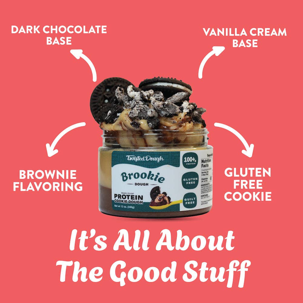 Twisted Dough - Wholesale Cookie Mix - Brookie Protein Cookie Dough6