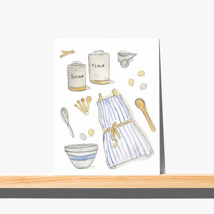 emmy+olly - Vente Carte de vœux classique - Carte de vœux - Carte de vœux aquarelle pâtisserie2