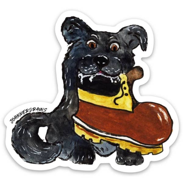 TIMBERCHEW PUP!-Vinyl Sticker-Hand Illustrated for wholesale by Johnnerdraws