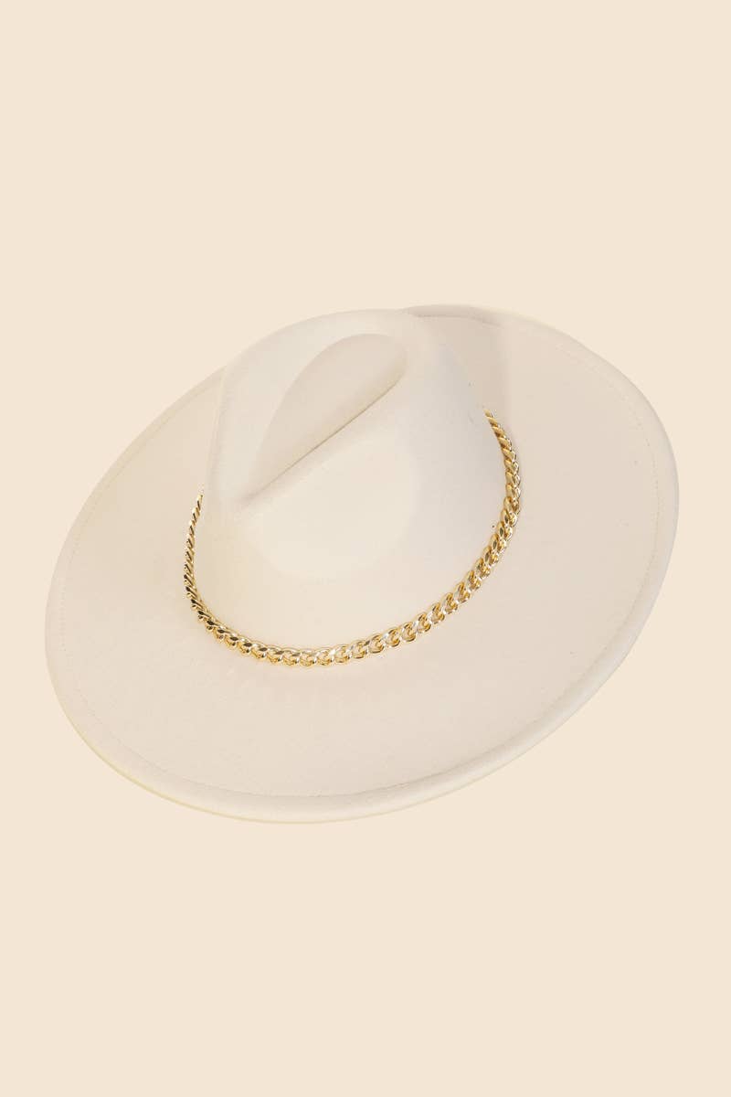 Anarchy Street – wholesale Fedora – Women’s – Chain Band Fedora Hat