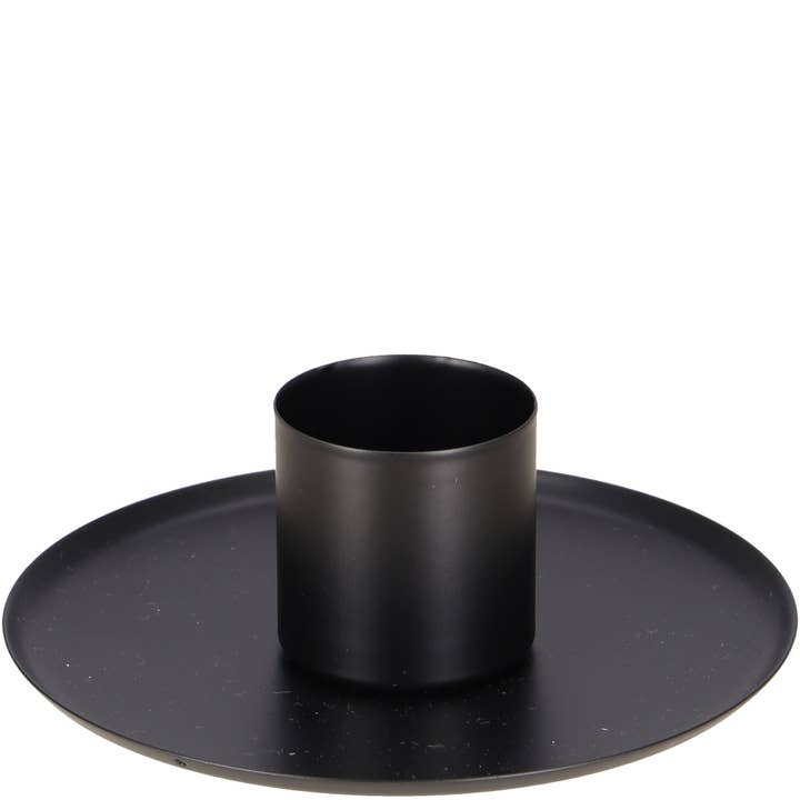 Metal Candle Holder Luan, KD34mm, Black for wholesale by Vosteen