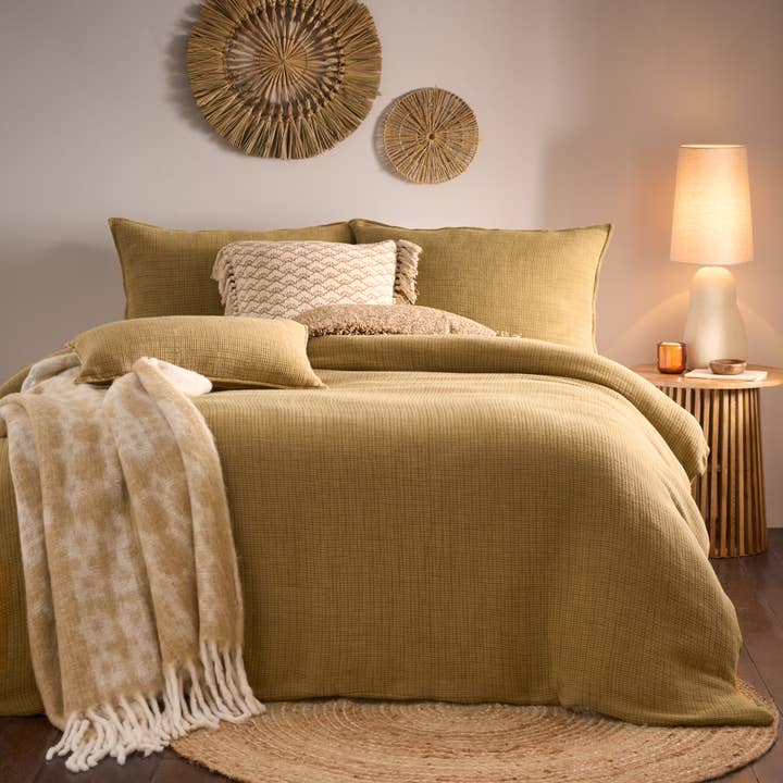 Ribble Acid Washed Duvet Cover Set Honey for wholesale by Riva Home