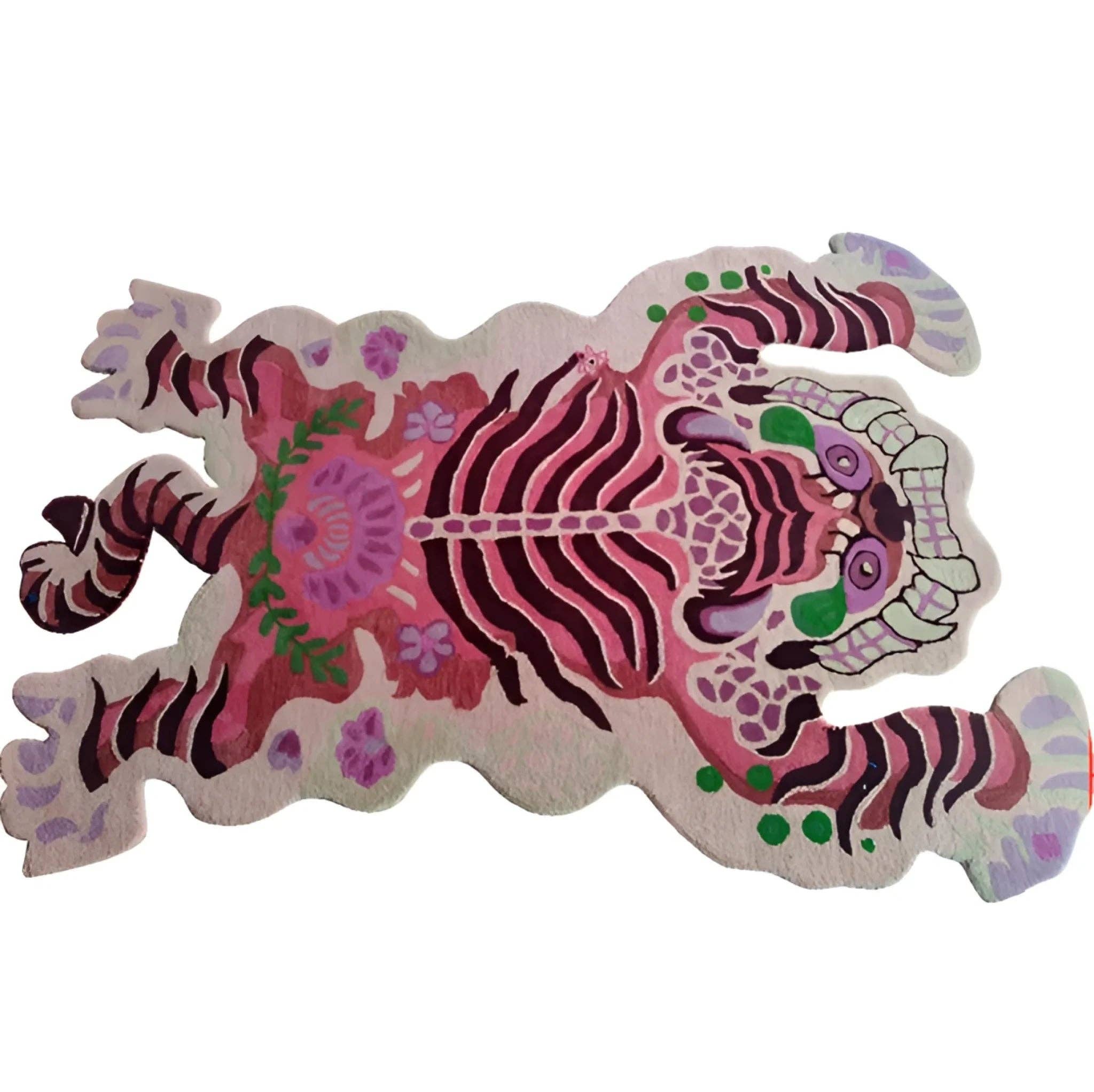 Maia Homes – wholesale Area rug – Chinoiserie Tibetan Tiger Hand Tufted Wool Rug - Pink10