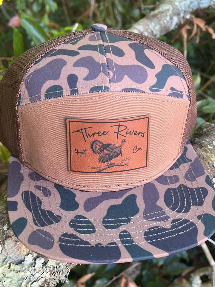 Gobbler on the Roost - “Old’s Cool” Camo Flatbill Snapback - Lost Hat Co. for wholesale by Three Rivers Hat Co.