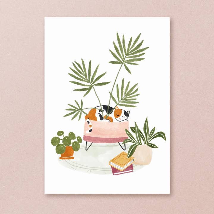 Studio Kuukeluus - Wholesale Postcard - Postcard calico cat0