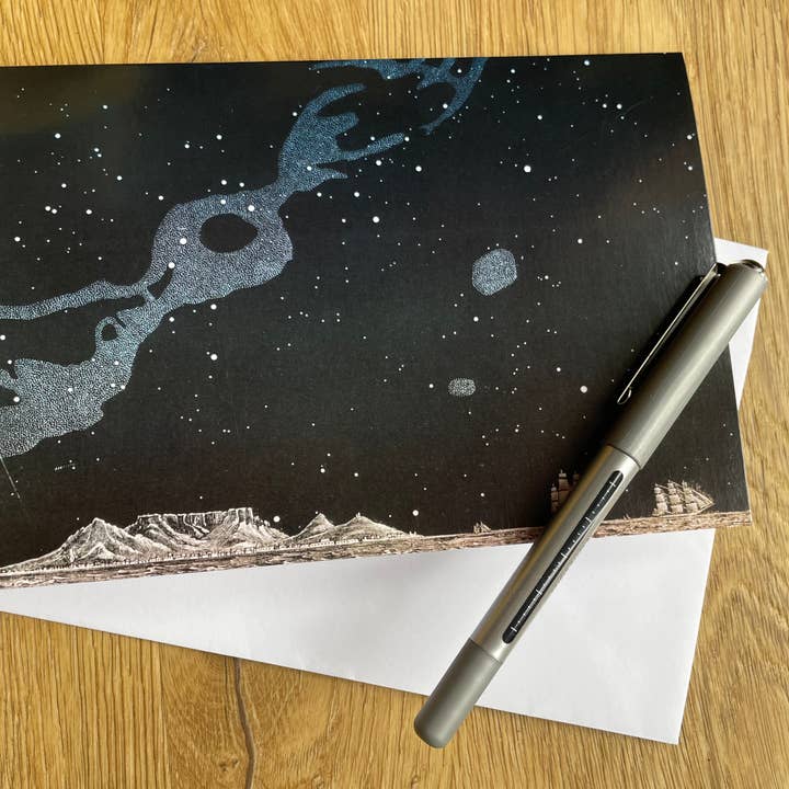 Mappa Stellare su Table Bay, Biglietto di Auguri del Capo di Buona Speranza per la vendita all'ingrosso da parte di Ninaskadesigns
