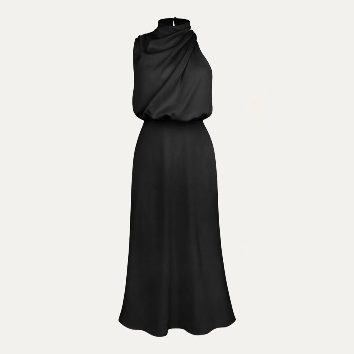 The Moment Collection – wholesale Klänning - Dam – Helt fantastisk One-Shoulder Halter Formell Midi Klänning14
