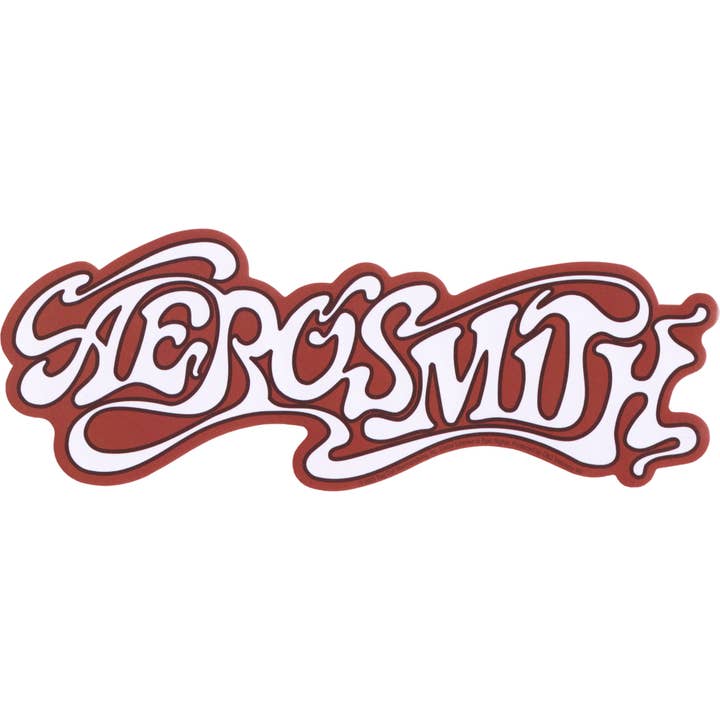 Sticker - Aerosmith - Red And White 1970s Logo - 6" for wholesale by Square Deal Recordings & Supplies