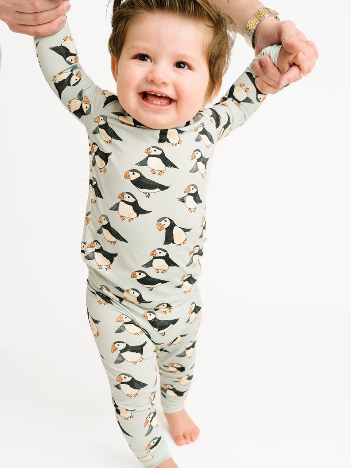 Little One Shop - Wholesale Sleepwear Set - Kids - Puffin Pals Bamboo Set