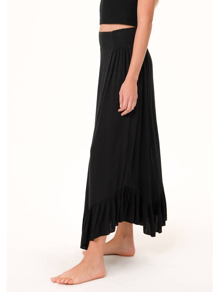 Lovestitch - Wholesale Skirt - Women's - Flowy Smocked Ruffle Hem Skirt14