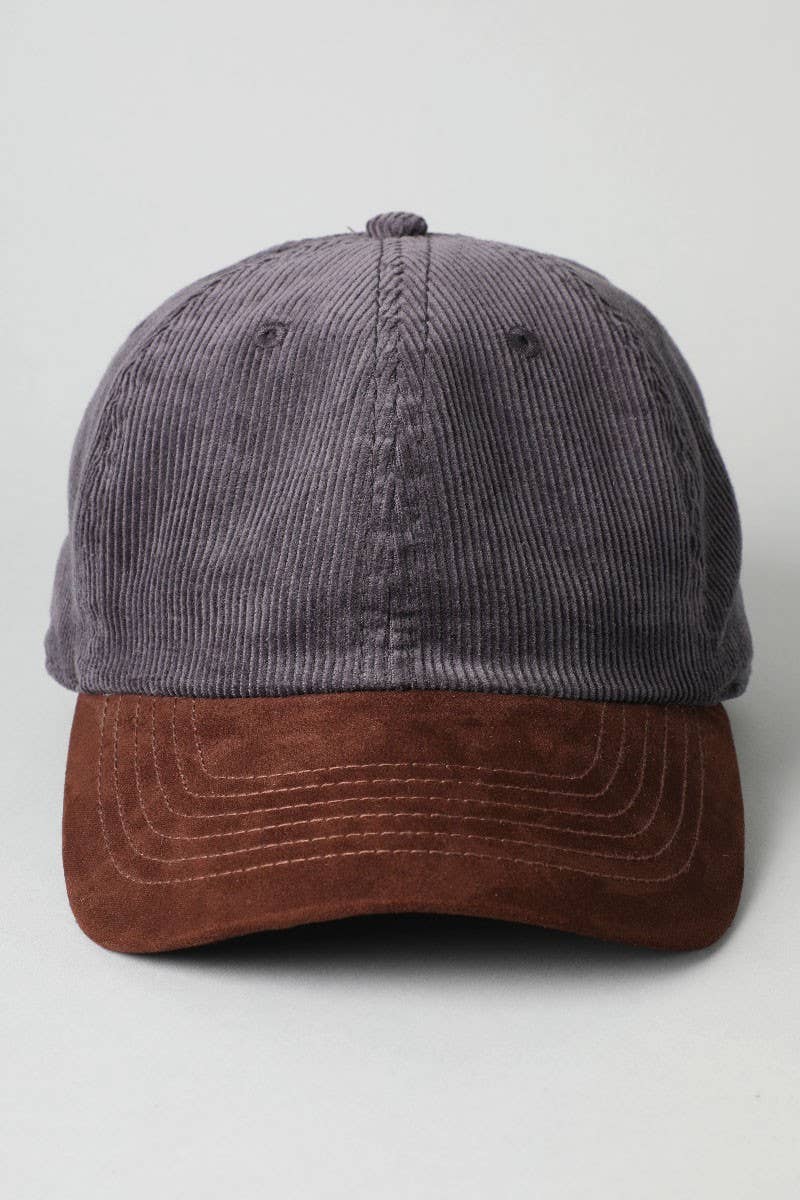 Fashion City – Engroshandel Baseballkasket - Unisex – Tofarvet kasket i fløjl med skygge i syntetisk ruskind11