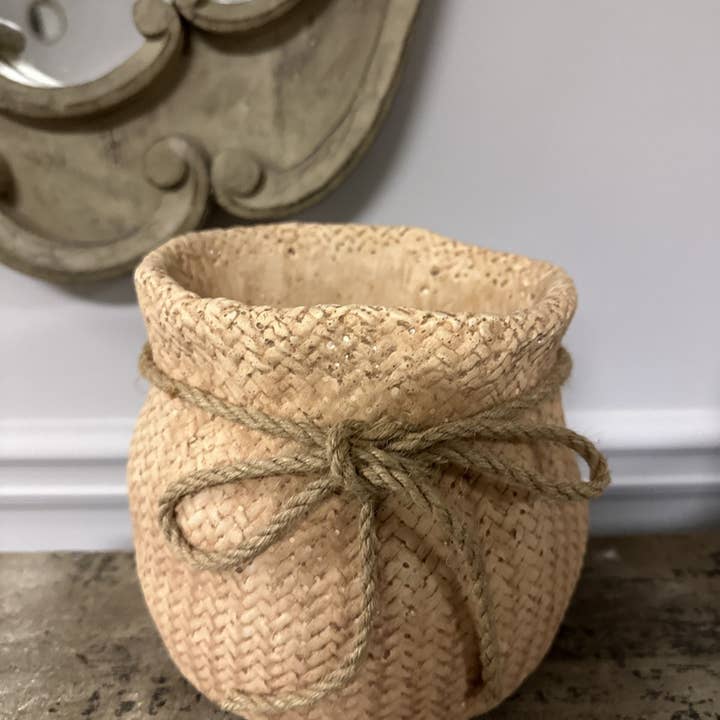 Vagabond Vintage - Wholesale Plantenpot - CEMENTZAK MET PLANTENBAK MET TOUWBINDER