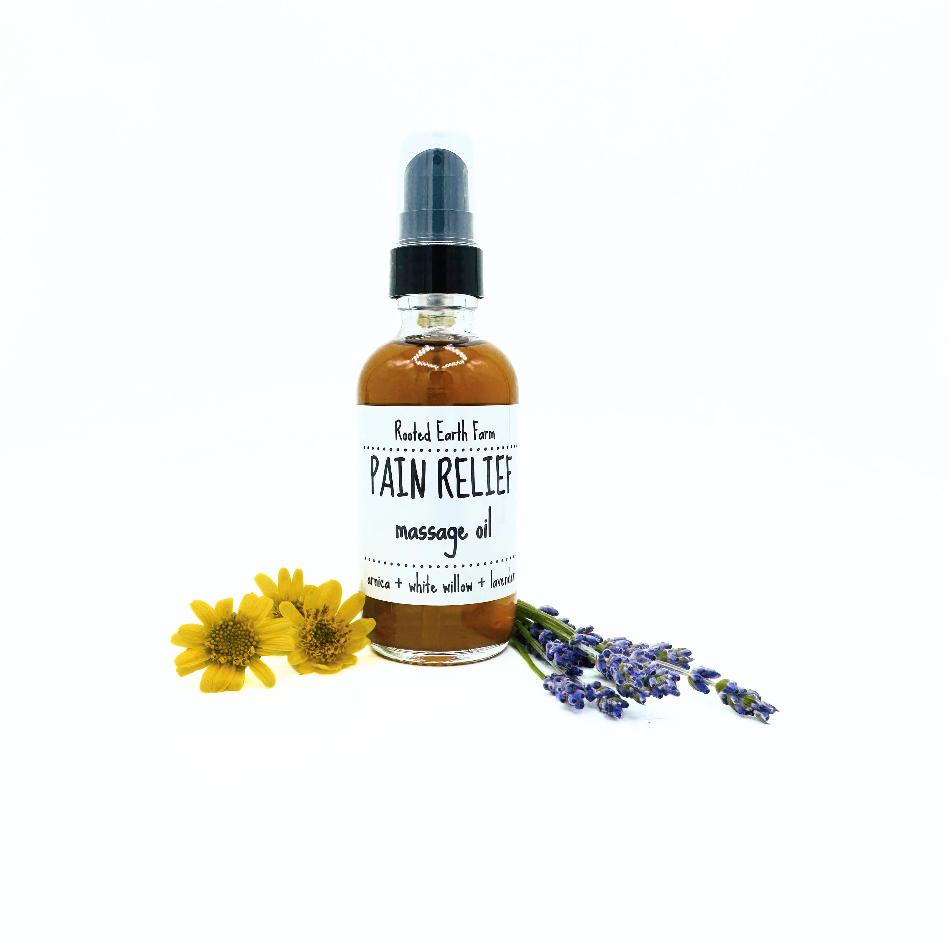 Rooted Earth Farm + Apothecary - Wholesale Massage Oil/Gel - Pain Relief Massage Oil3