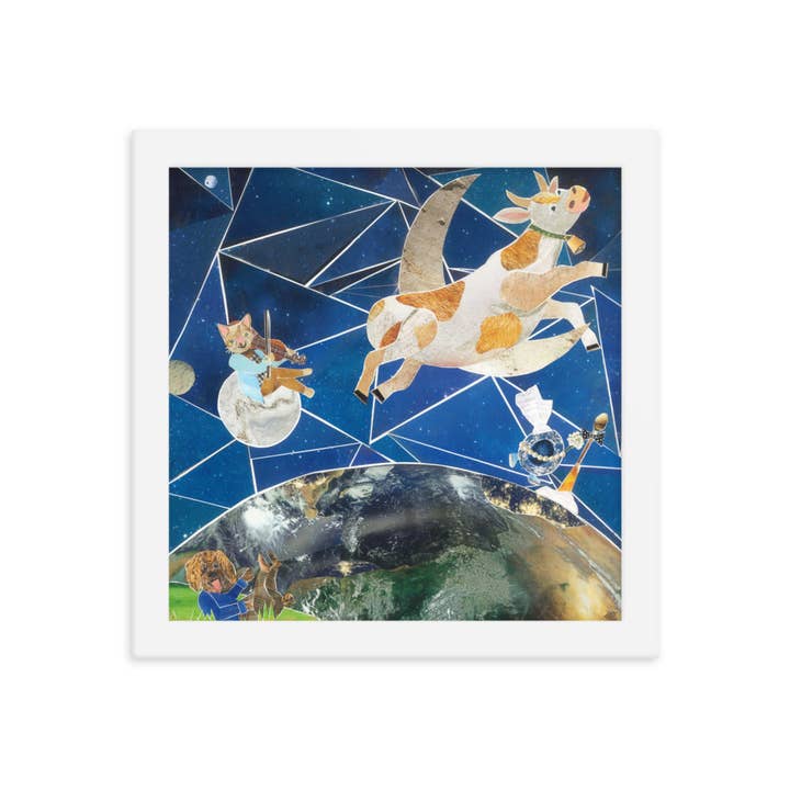 more the merrlier - Wholesale Art Print - Hey Diddle Diddle Collage Art Nursery Print4