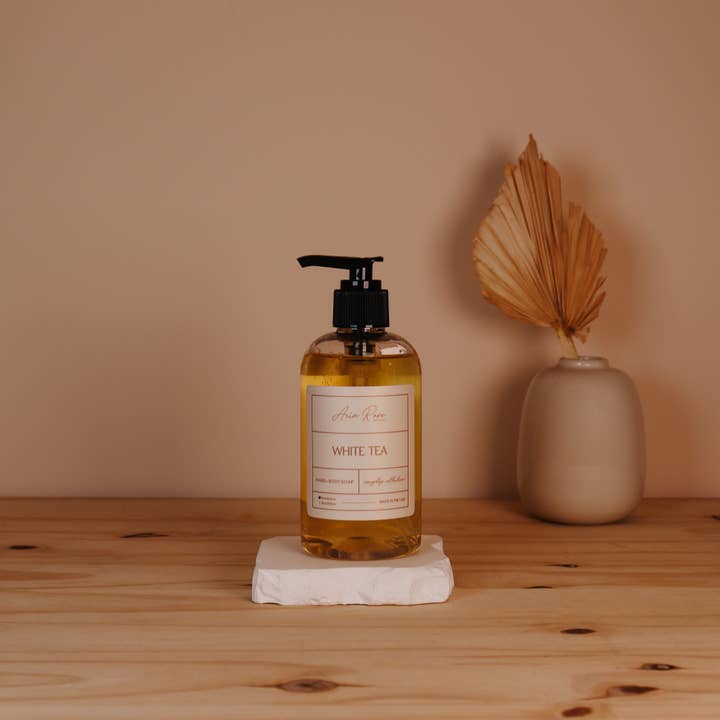 Aria Rose Bath Co - Wholesale Bath & body set - White Tea Hand + Body Liquid Soap