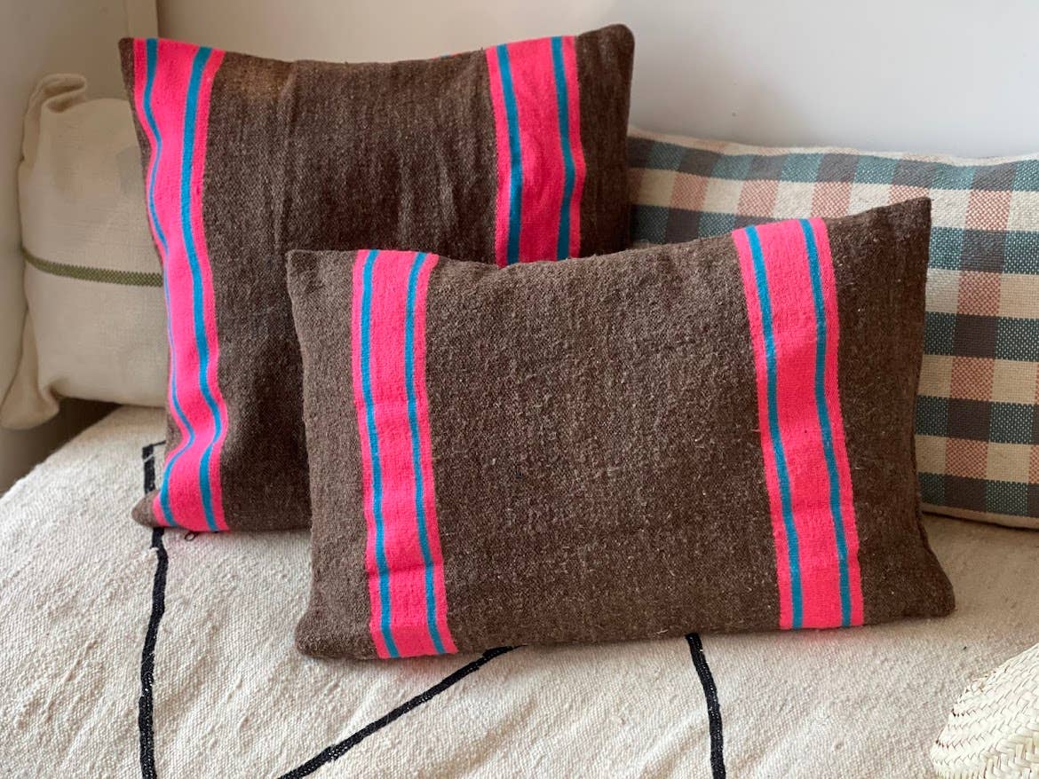 NOMAD BY LIV – Capa de almofada decorativa por atacado – Nomad by LIV - Capas de Almofada Kilim Feitas à Mão, Castanho, rosa3