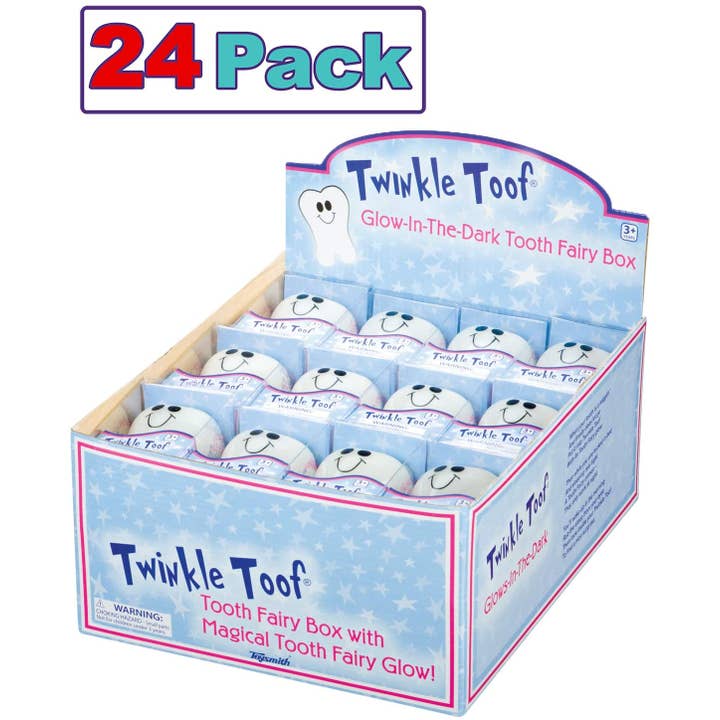 Toysmith - Wholesale Toothfairy Box - Kids - Twinkle Toof, Tooth Fairy Keeper, Glow-in-the-Dark