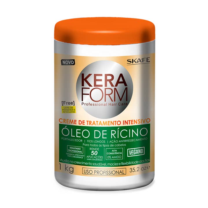 Creme de Tratamento Intensivo Skafe Keraform Óleo de Rícino 1kg – Fortalecimento Capilar e Crescimento Saudável por atacado de Natubrazil