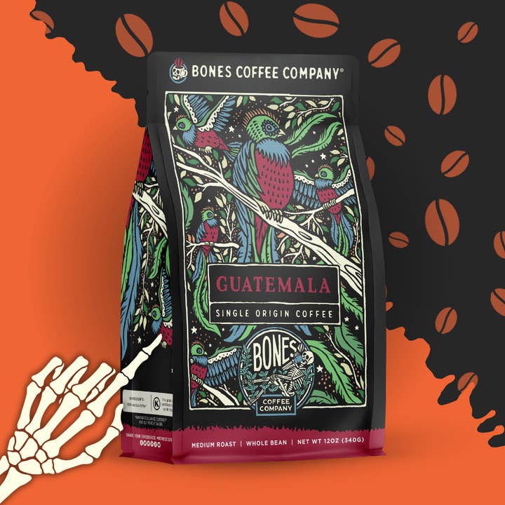 Guatemala Single-Origin Coffee | 12oz | Whole Bean & Ground for wholesale by Bones Coffee Company