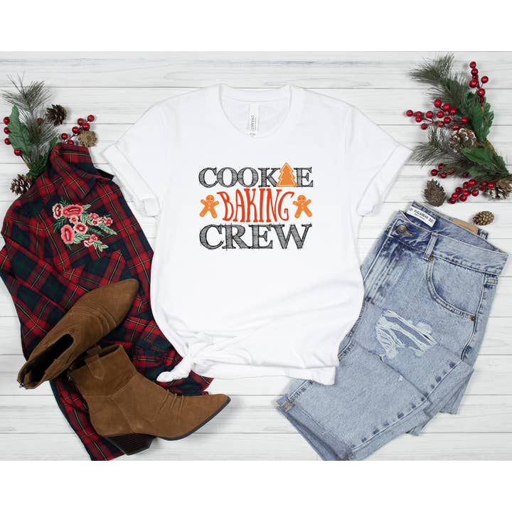 Camisa Cookie Baking Crew, camisa navideña para venta al por mayor de Lucky Avocado