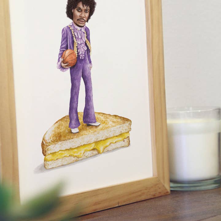 Celebs on Sandwiches - Venta al por mayor Ilustración - Dave Chappelle - Prince - Impresión en acuarela3