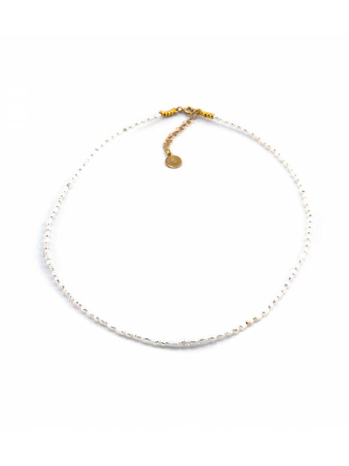 Samos Goldkette mit Naturperlen für den Großhandel von KRETA Jewels