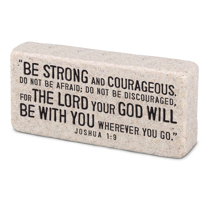 Dicksons – wholesale Decorative tabletop object – LCP Scripture Block Strong And Courageous