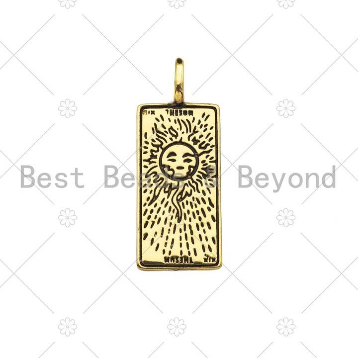 BestBeads&Beyond - Wholesale Individual charm/pendant - Hamsa Hand Charm Pendant, Brass and Gold-Filled Charm1