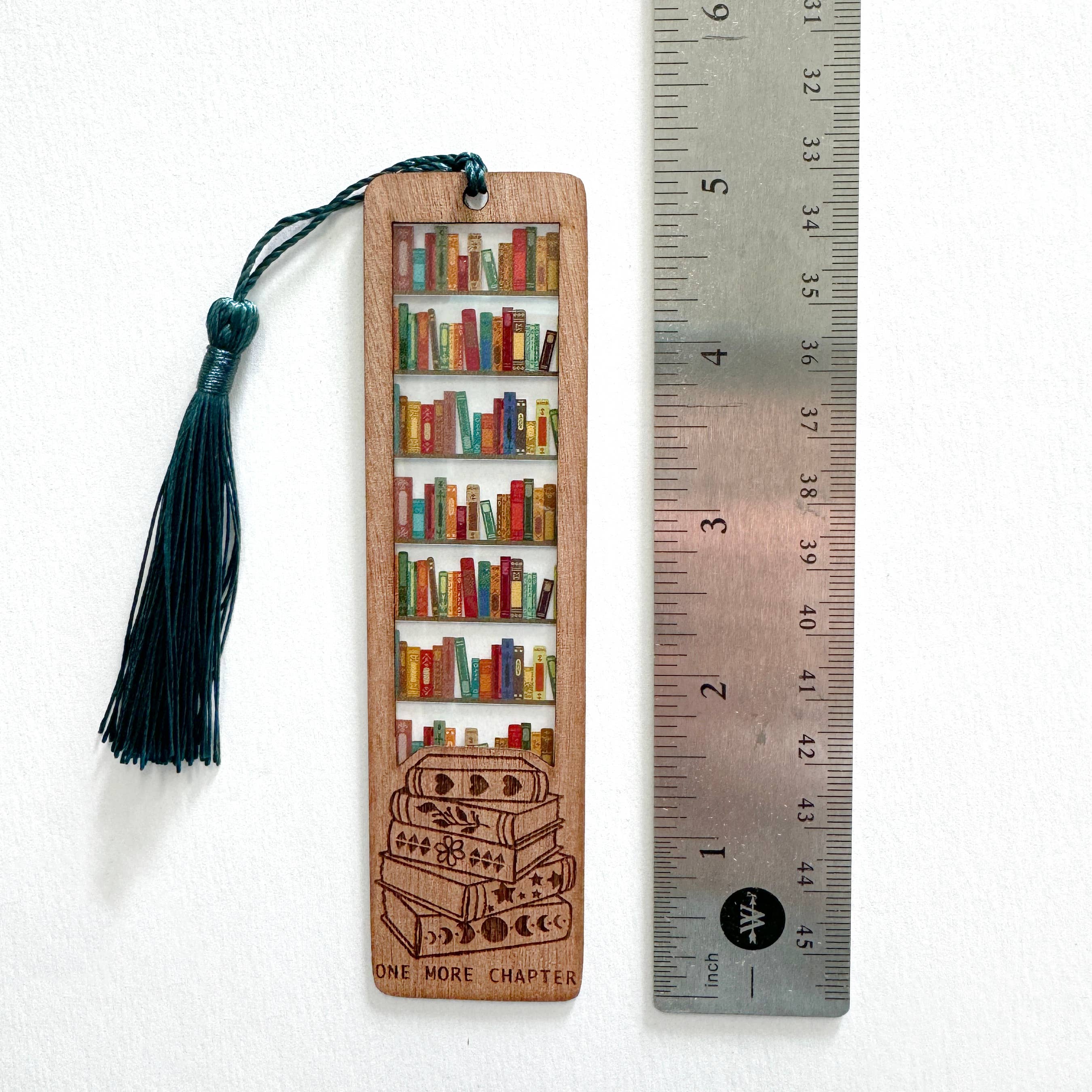 Art by Sharell - Wholesale Bookmark - One More Chapter Bookmark | Wood & Acrylic Tassel Bookmark4