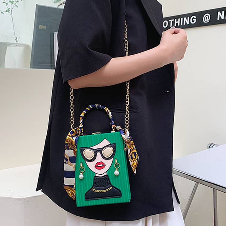 ACCITY - Wholesale Crossbody Bag - Women's - RETRO BEAUTY PATTERN CROSSBODY BAG_CWAB098610