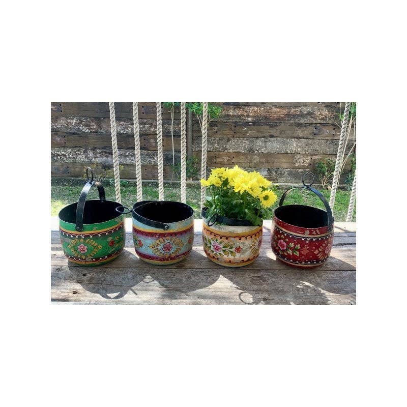 Paloma Black (Casa Natura Design, S.L.) - Wholesale Plant Pot - Traditional Hand Painted Metal Cooking Pot Ideal For Plant2
