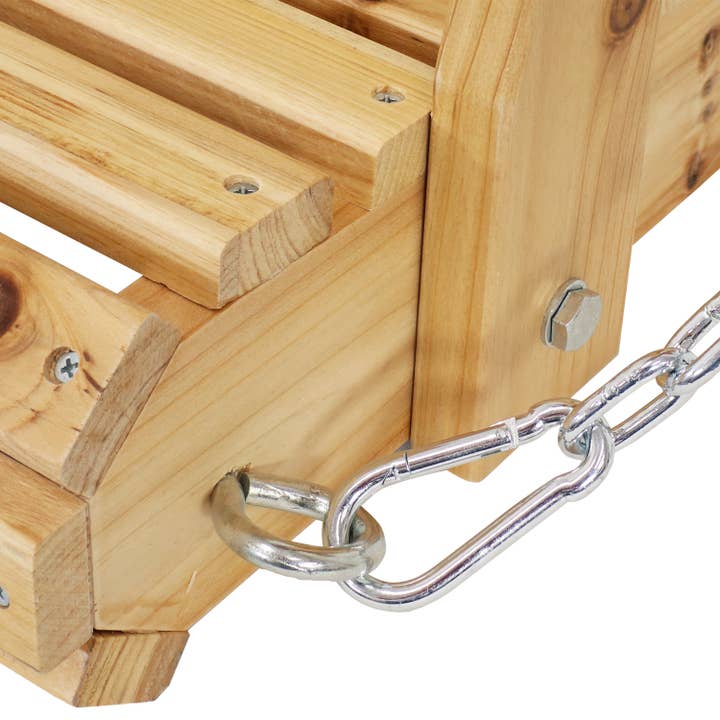 Sunnydaze Decor - Wholesale Porch Swing - 2-Person Wooden Porch Swing with Armrests/Chains6