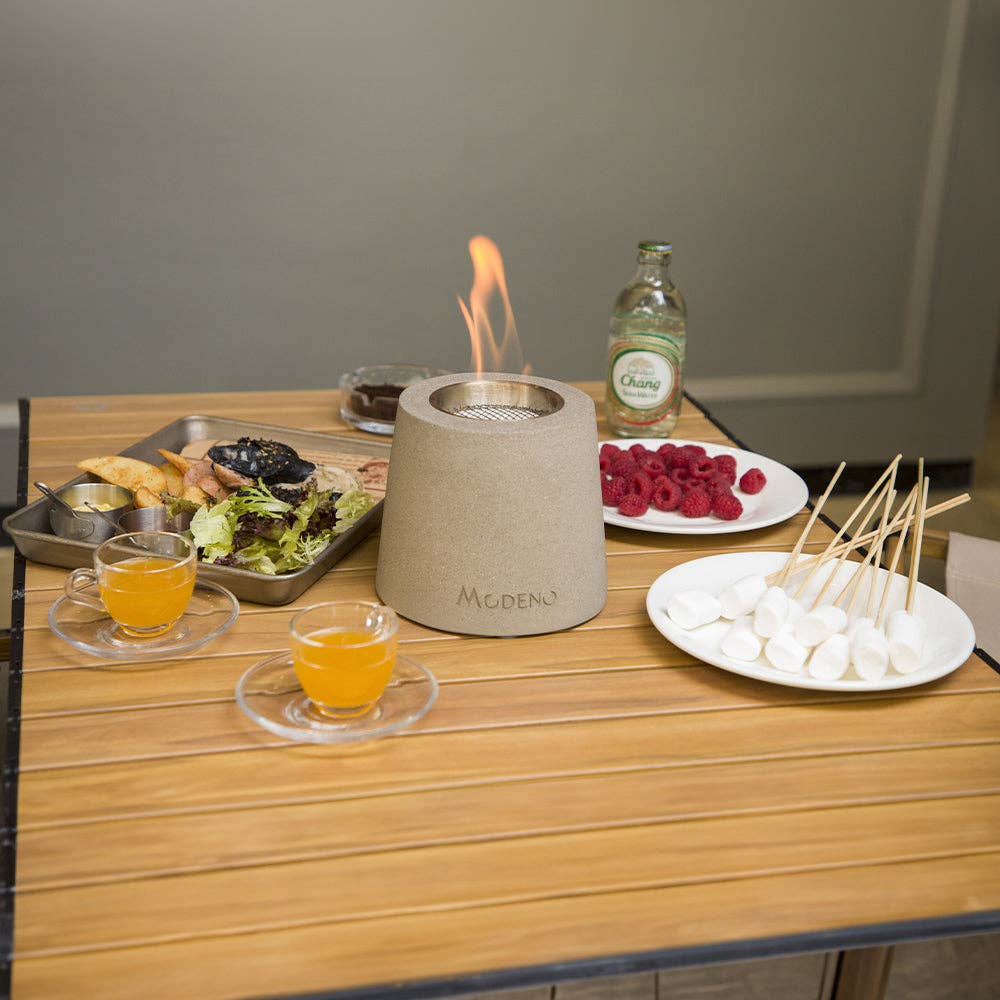 Sol Living - Wholesale Fire Pit - Entta Grey Tabletop Fireplace - 6.3 Inches - Ethanol5