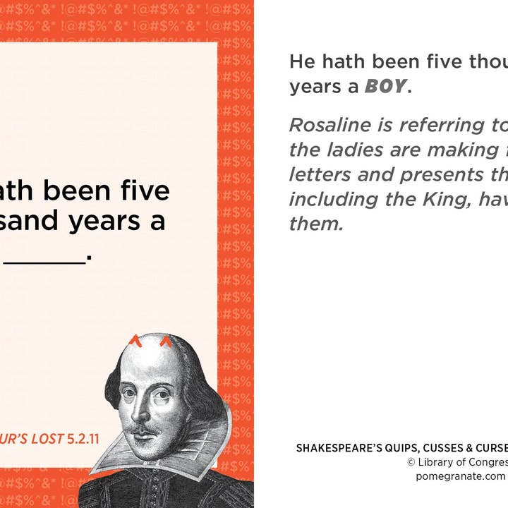 Pomegranate – wholesale Card game – Shakespeare’s Quips, Cusses & Curses Knowledge Cards2