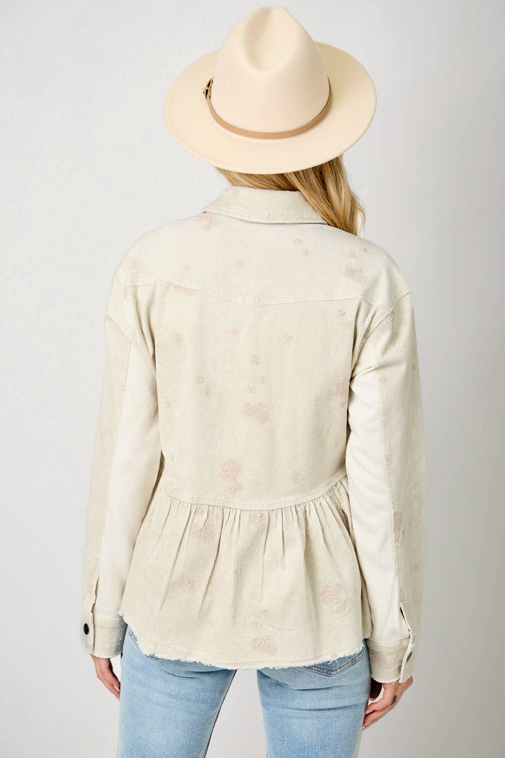 Mystree - Wholesale Jacket - Women's - 61174 Washed Terry Mix Peplum Jacket3