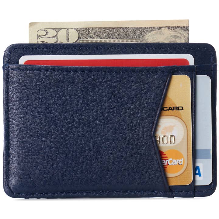 Alpine Swiss - Wholesale Wallet - Men's - Men RFID Safe Minimalist Front Pocket Wallet Leather Thin Ca5
