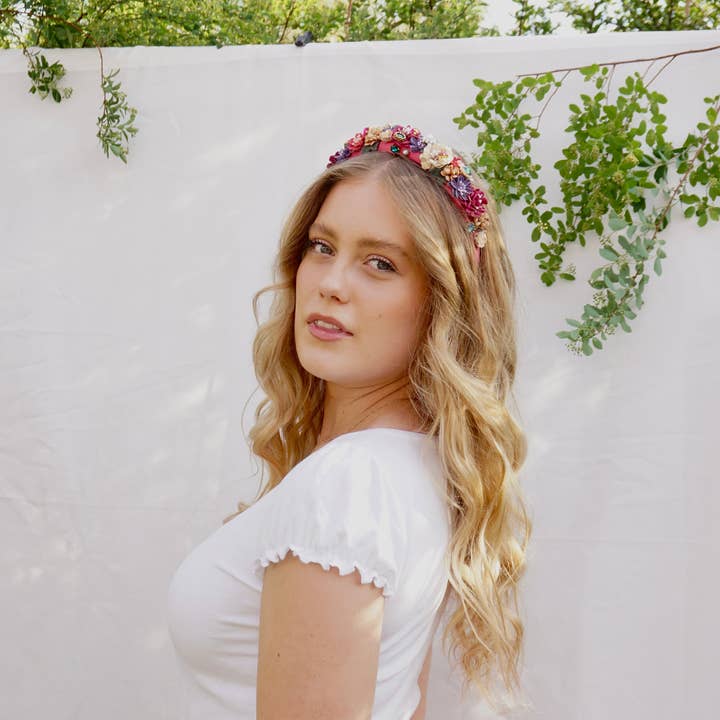 by Vivi. - Wholesale Fashion Headband - Women's - Haarreif Blumen pink2