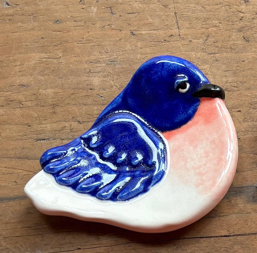 August Ceramics - Wholesale Decorative Plate/Dish/Bowl - 3" Ceramic Bird Dish assortment with Tabletop Display6