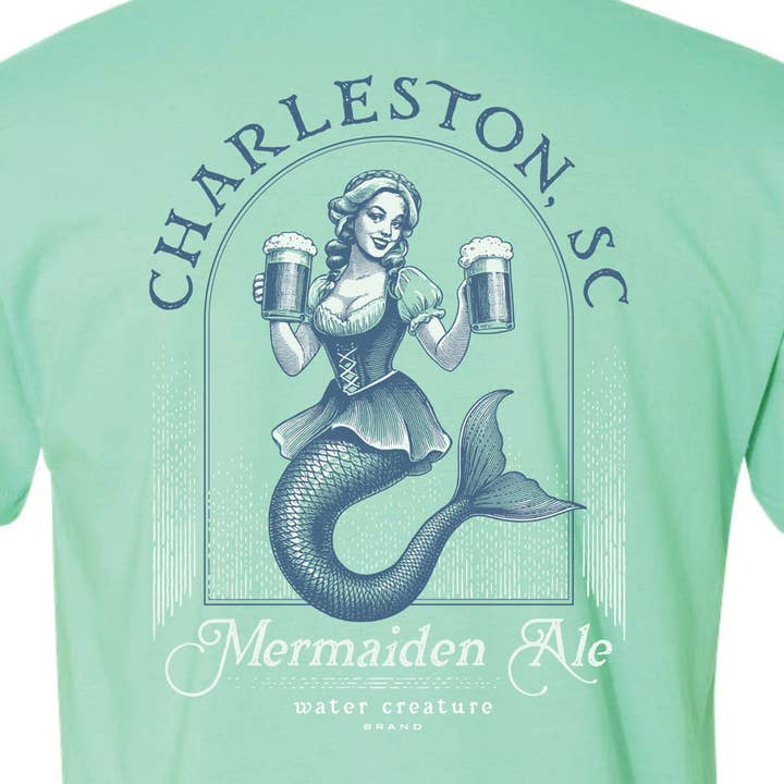 Customizable Beer Mermaiden - Mermaid Beer Maiden Soft Shirt for wholesale by Charleston Apparel