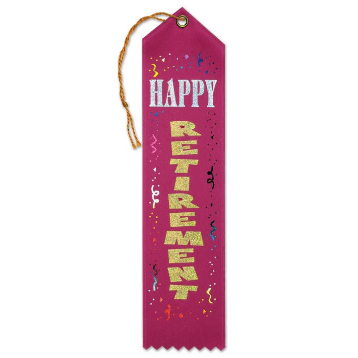 Beistle - Wholesale Party Sign/Banner - Happy Retirement Award Ribbon