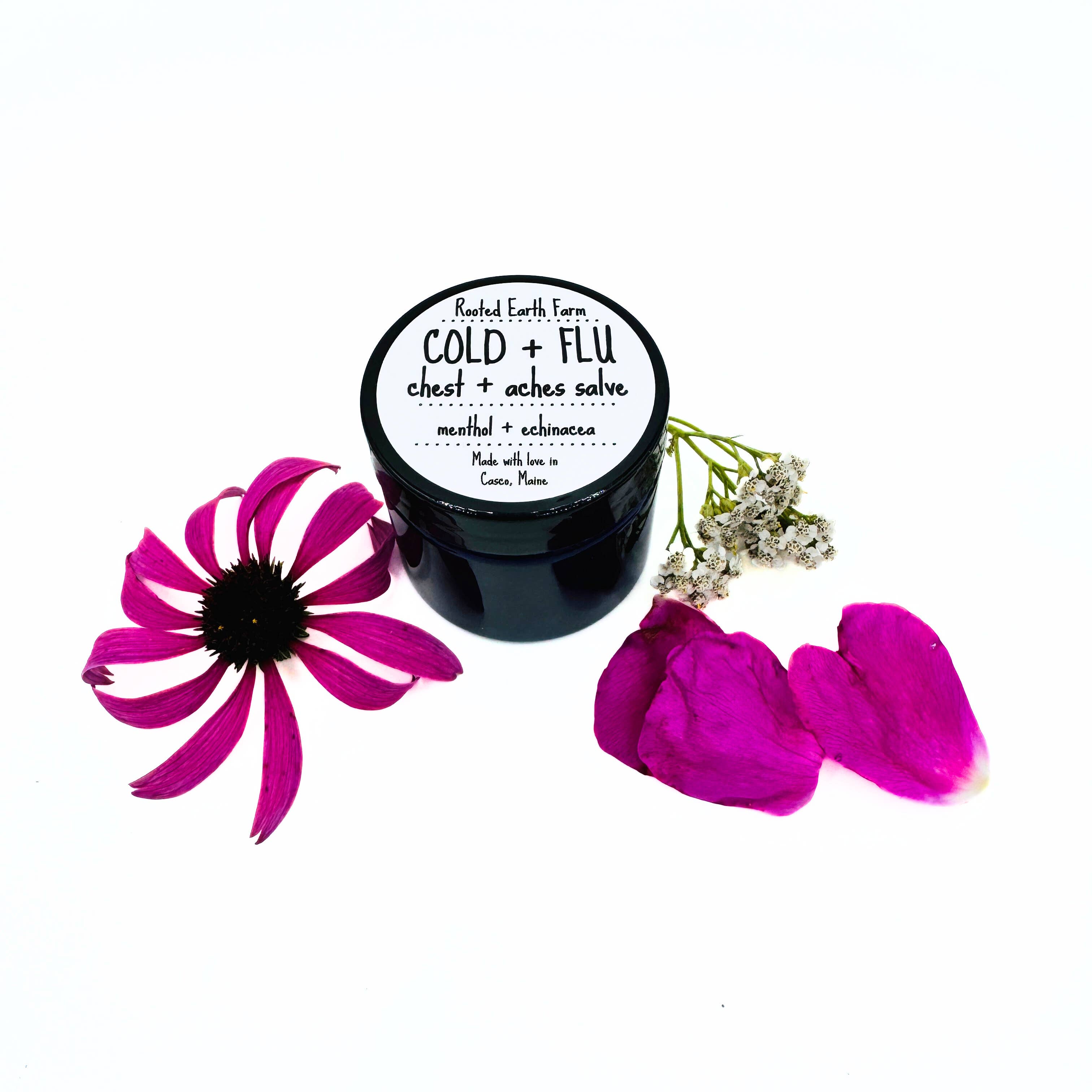 Rooted Earth Farm + Apothecary - Wholesale Healing Salve/Balm/Cream - Cold and Flu Salve - 3 Size Options6