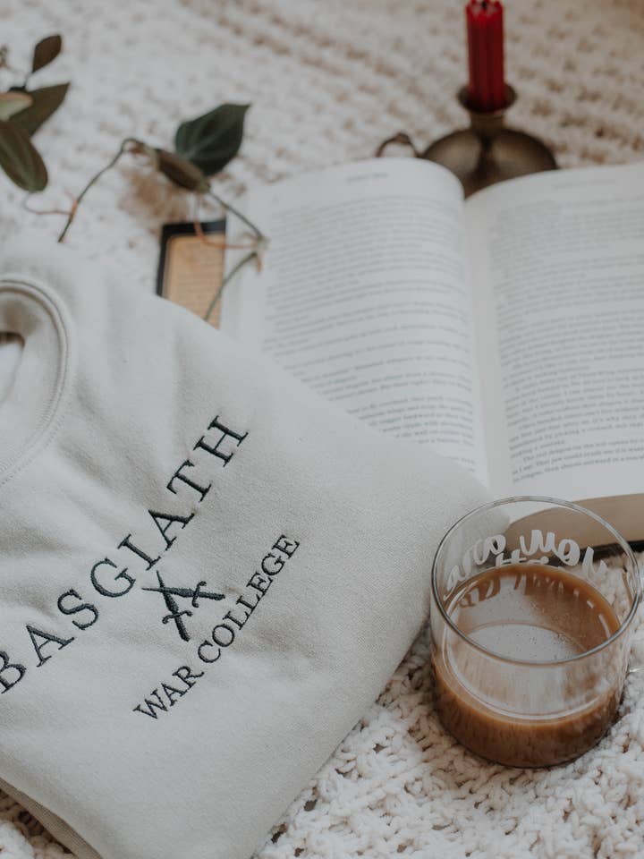 Basgiath Fourth Wing Embroidery Book Crew for wholesale by Rooted Grace Co